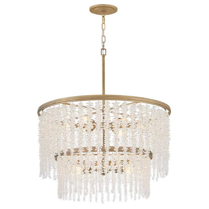 Fredrick Ramond Rubina 12 Light 30" Wide Crystal Waterfall Chandelier