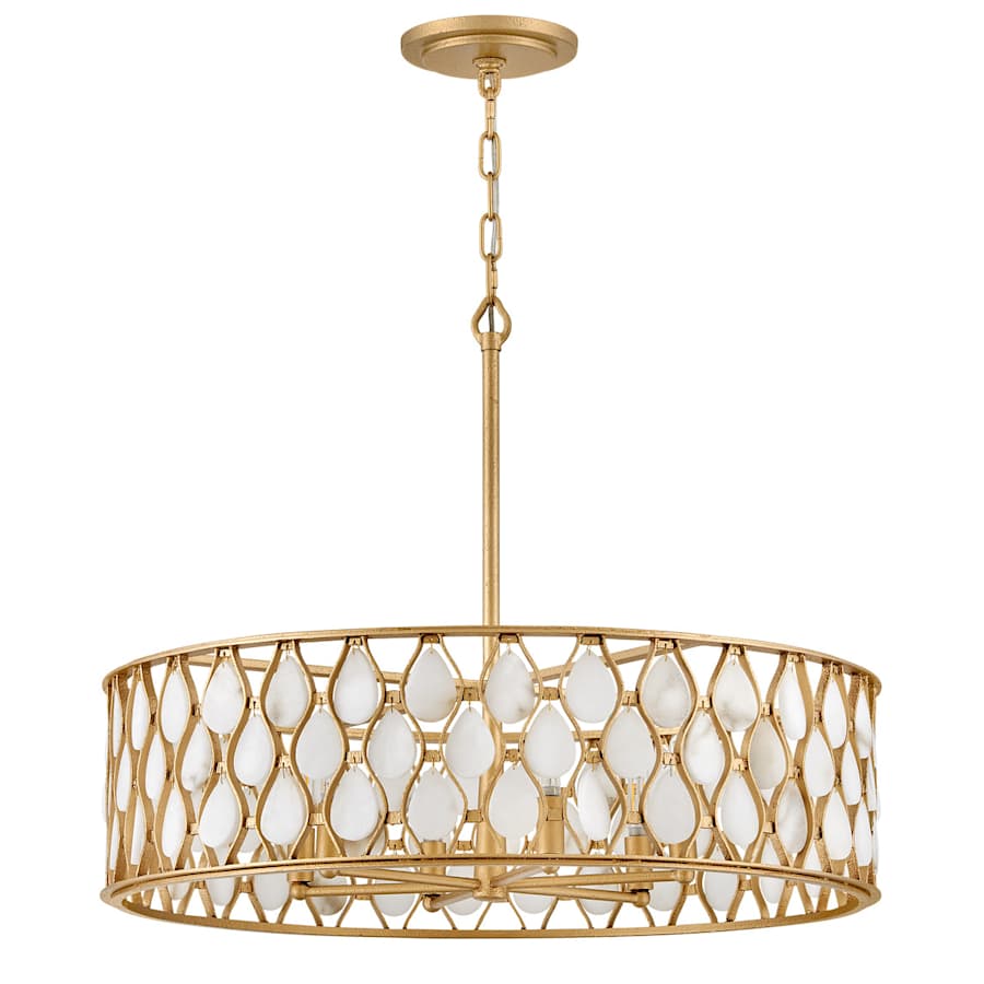 Fredrick Ramond Estie 6 Light 28" Wide Drum Chandelier