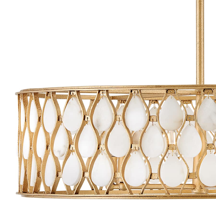 Fredrick Ramond Estie 6 Light 28" Wide Drum Chandelier