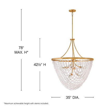 Fredrick Ramond Myra 9 Light 35" Wide Crystal Pendant