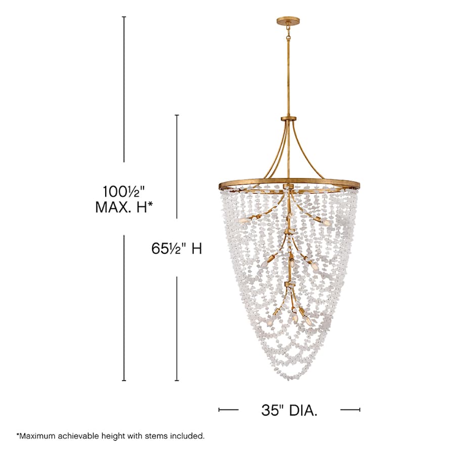 Fredrick Ramond Myra 12 Light 35" Wide Ring Chandelier