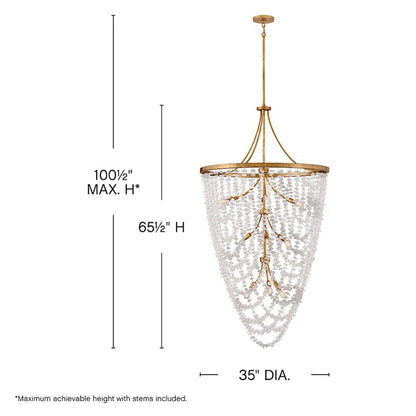 Fredrick Ramond Myra 12 Light 35" Wide Ring Chandelier