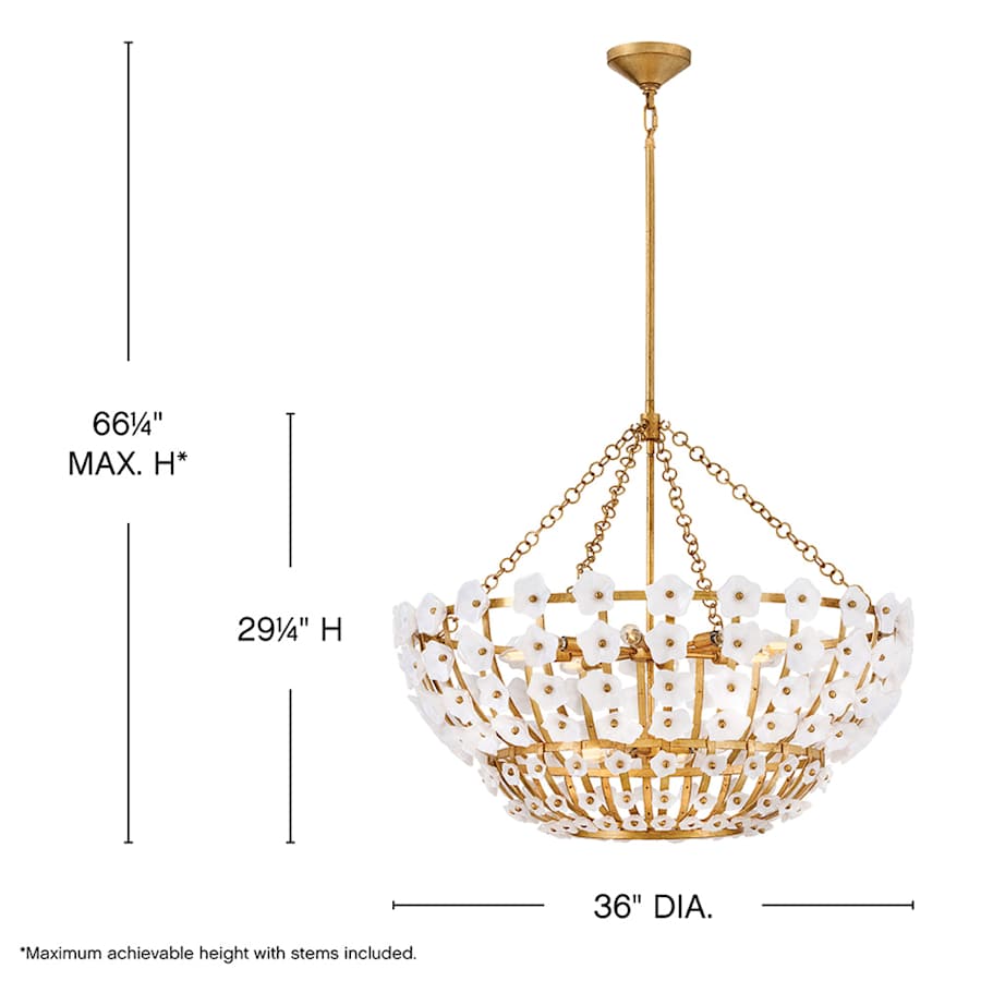 Fredrick Ramond Azalea 12 Light 36" Wide Chandelier