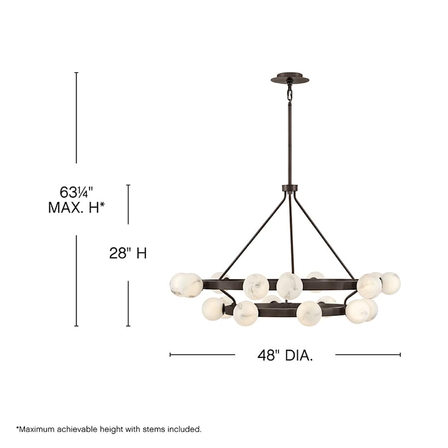 Fredrick Ramond Selene 18 Light 48" Wide Ring Chandelier