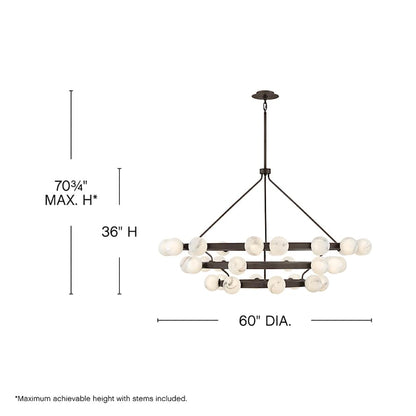 Fredrick Ramond Selene 36 Light 60" Wide Ring Chandelier