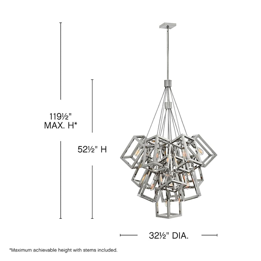 Fredrick Ramond 13 Light Large Foyer Pendant from the Ensemble Collection