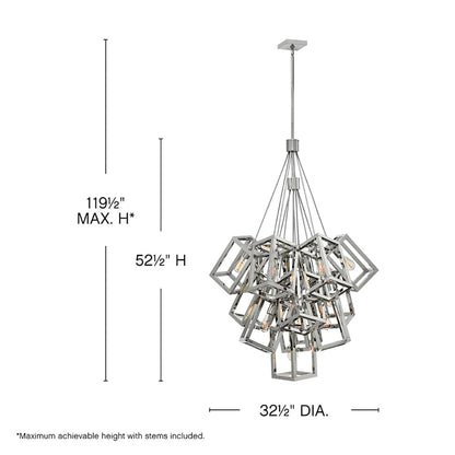 Fredrick Ramond 13 Light Large Foyer Pendant from the Ensemble Collection
