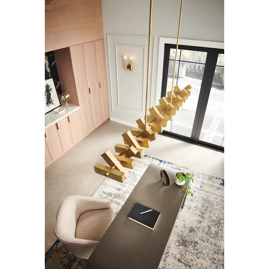 Fredrick Ramond Stitch 59" Wide LED Abstract Chandelier with Articulating LED Panels