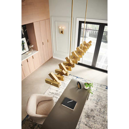 Fredrick Ramond Stitch 59" Wide LED Abstract Chandelier with Articulating LED Panels