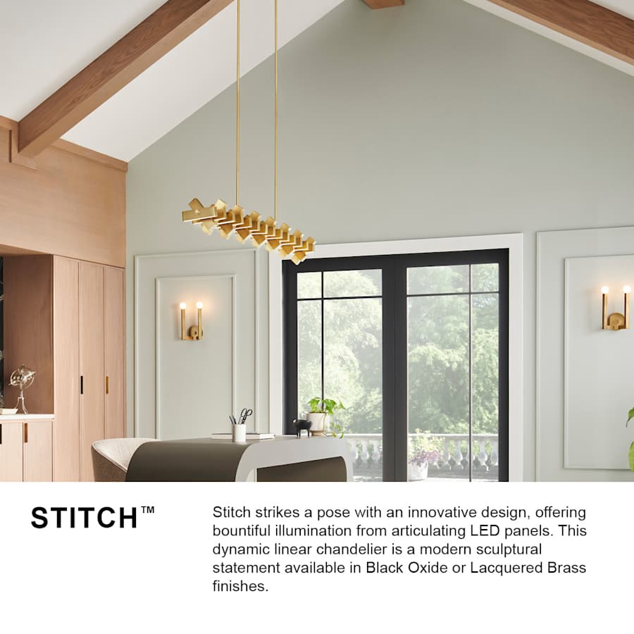 Fredrick Ramond Stitch 59" Wide LED Abstract Chandelier with Articulating LED Panels