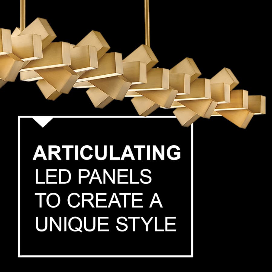 Fredrick Ramond Stitch 59" Wide LED Abstract Chandelier with Articulating LED Panels