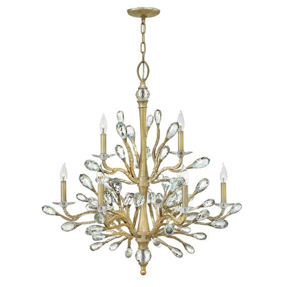 Fredrick Ramond 9 Light 2 Tier Candle Style Chandelier from the Eve Collection