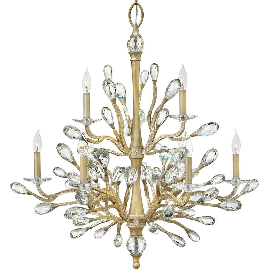 Fredrick Ramond 9 Light 2 Tier Candle Style Chandelier from the Eve Collection