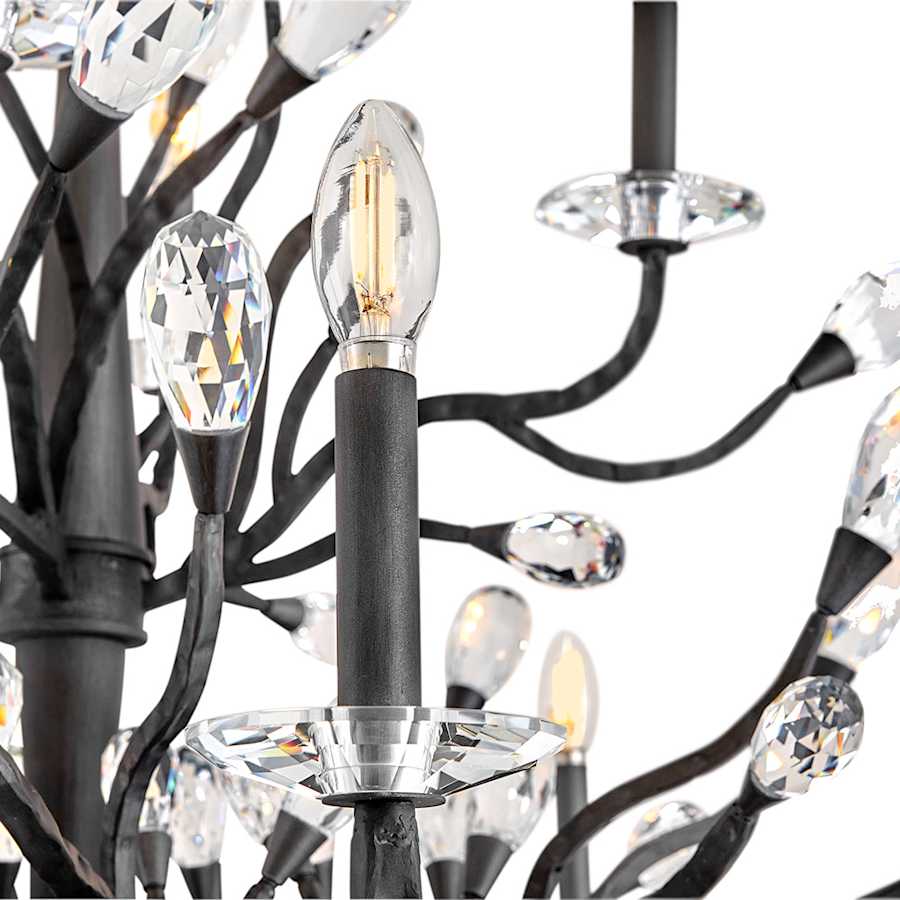 Fredrick Ramond Eve 12 Light 49" Wide LED Crystal Candle Style Chandelier