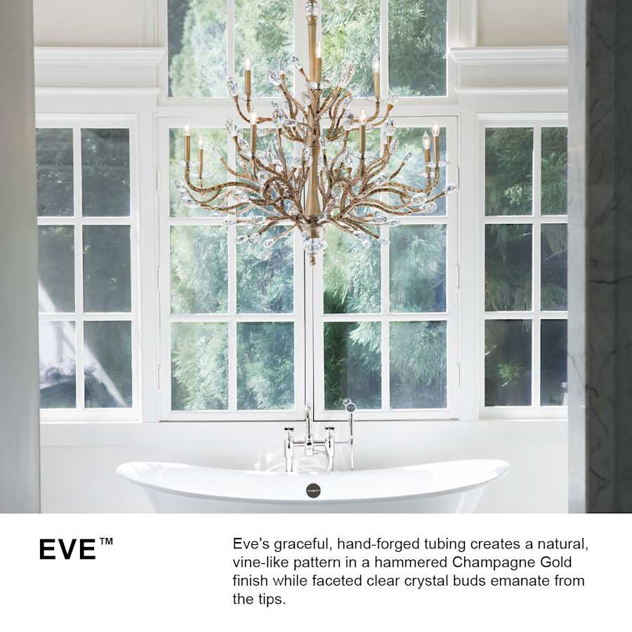 Fredrick Ramond 12 Light 2 Tier Candle Style Chandelier from the Eve Collection