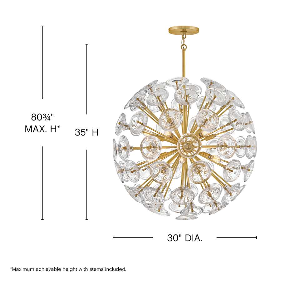 Fredrick Ramond Maya 12 Light 30" Wide Abstract Globe Chandelier
