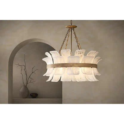 Fredrick Ramond Fleur 6 Light 34" Wide Drum Chandelier