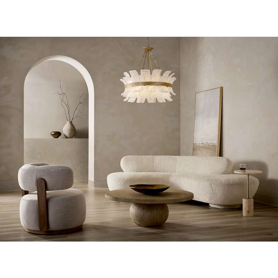 Fredrick Ramond Fleur 6 Light 34" Wide Drum Chandelier