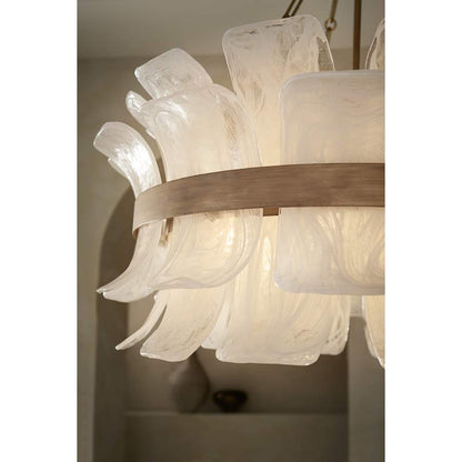 Fredrick Ramond Fleur 6 Light 34" Wide Drum Chandelier