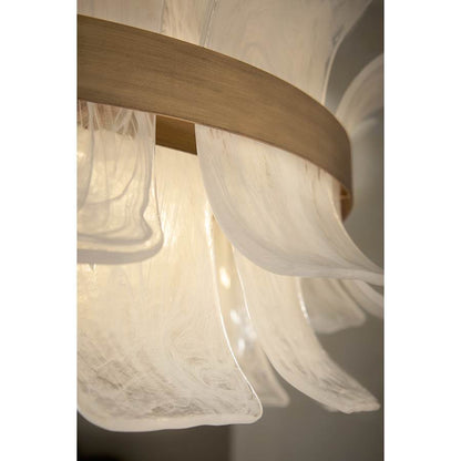 Fredrick Ramond Fleur 6 Light 34" Wide Drum Chandelier