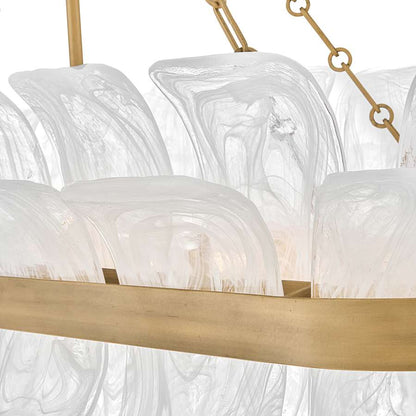 Fredrick Ramond Fleur 10 Light 48" Wide Linear Chandelier