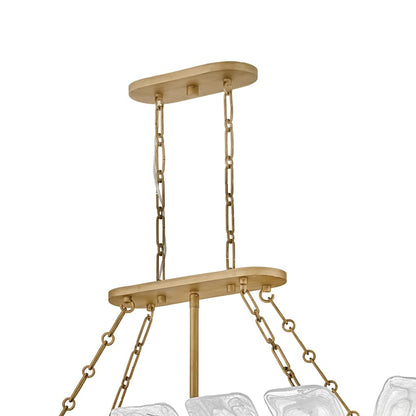 Fredrick Ramond Fleur 10 Light 48" Wide Linear Chandelier