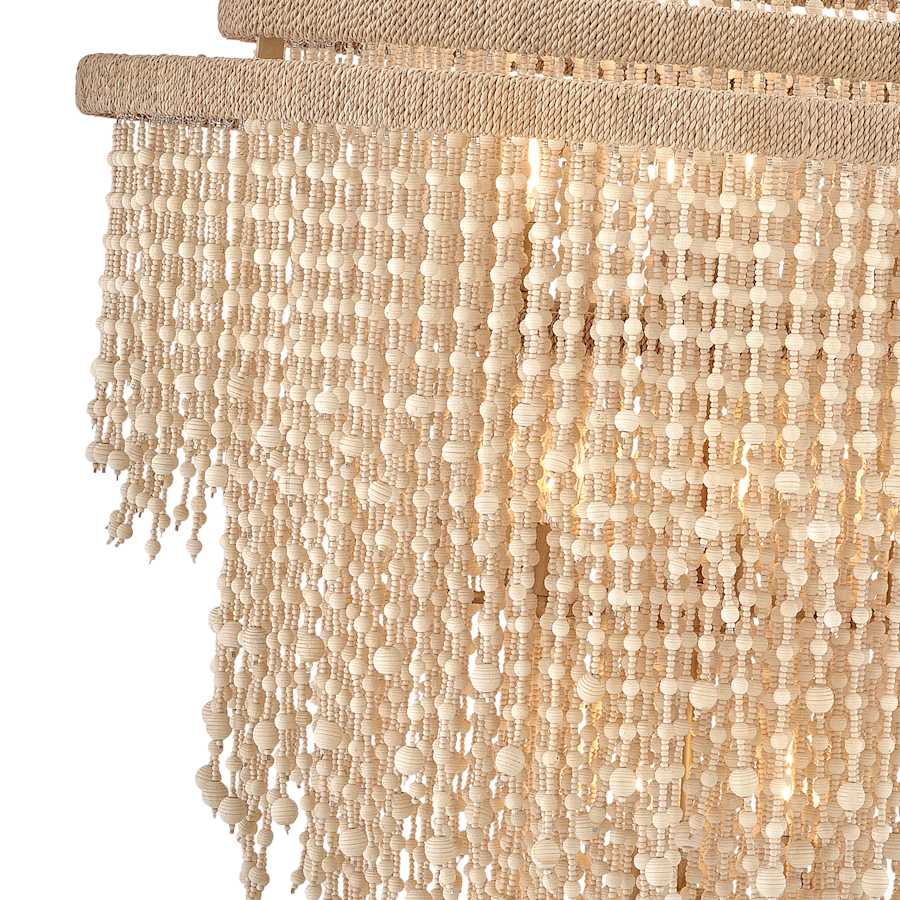 Fredrick Ramond Freya 17 Light 37" Wide Beaded Waterfall Chandelier