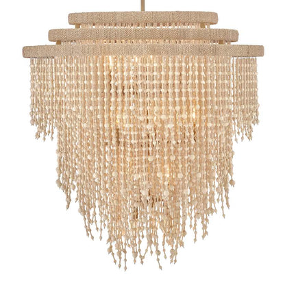 Fredrick Ramond Freya 17 Light 37" Wide Beaded Waterfall Chandelier