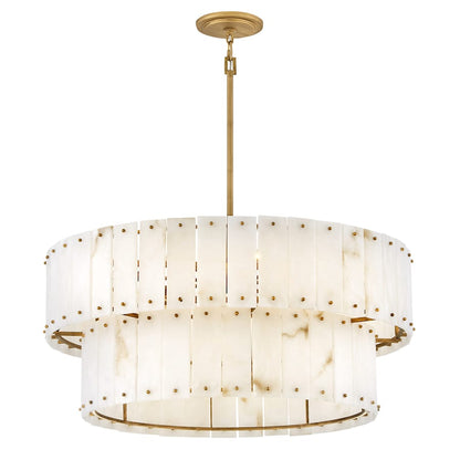 Fredrick Ramond Simone 8 Light 34" Wide Waterfall Chandelier with Alabaster Shades