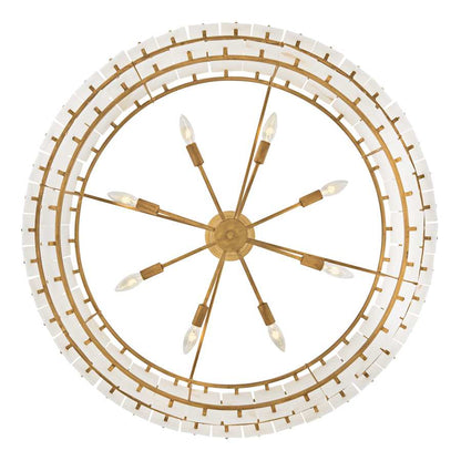 Fredrick Ramond Simone 8 Light 34" Wide Waterfall Chandelier with Alabaster Shades