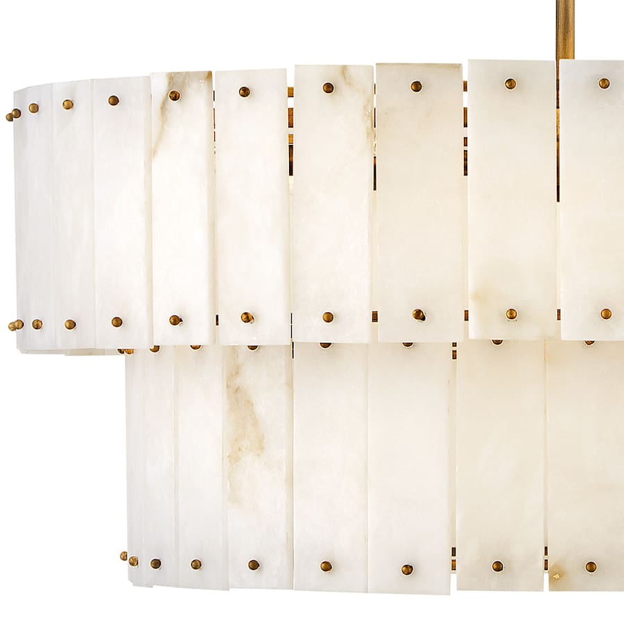 Fredrick Ramond Simone 8 Light 34" Wide Waterfall Chandelier with Alabaster Shades