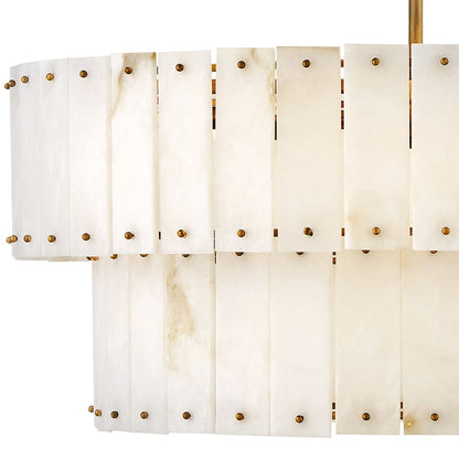 Fredrick Ramond Simone 8 Light 34" Wide Waterfall Chandelier with Alabaster Shades