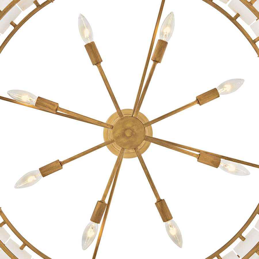 Fredrick Ramond Simone 8 Light 34" Wide Waterfall Chandelier with Alabaster Shades