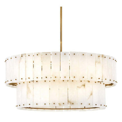 Fredrick Ramond Simone 8 Light 34" Wide Waterfall Chandelier with Alabaster Shades