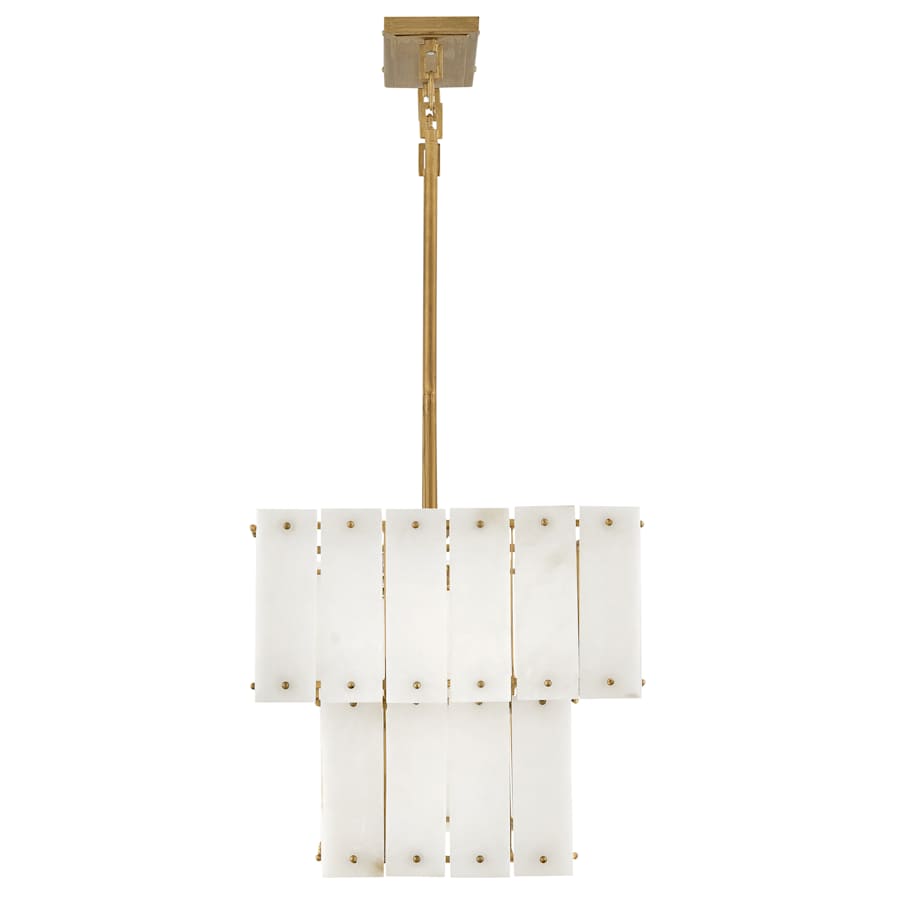 Fredrick Ramond Simone 8 Light 48" Wide Linear Chandelier with Alabaster Shades