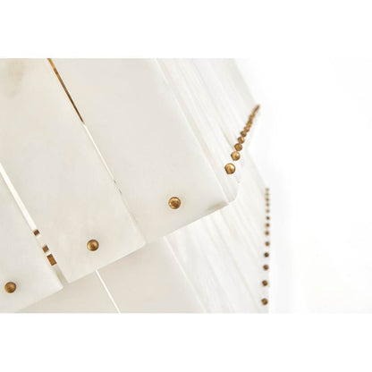 Fredrick Ramond Simone 8 Light 48" Wide Linear Chandelier with Alabaster Shades