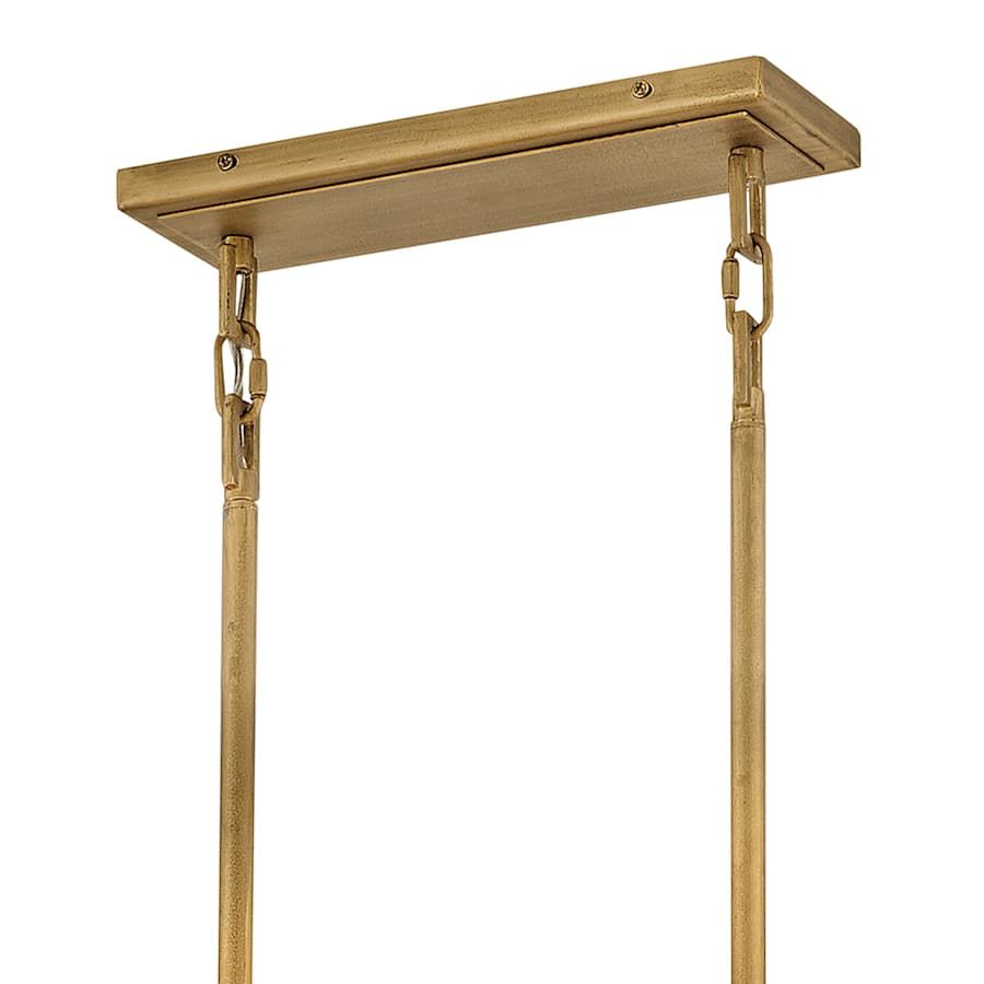 Fredrick Ramond Simone 8 Light 48" Wide Linear Chandelier with Alabaster Shades