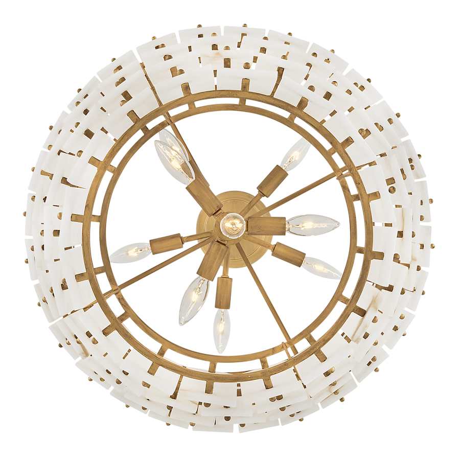 Fredrick Ramond Simone 9 Light 24" Wide Waterfall Chandelier with Alabaster Shades