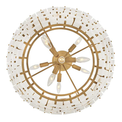 Fredrick Ramond Simone 9 Light 24" Wide Waterfall Chandelier with Alabaster Shades