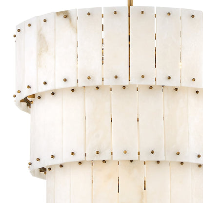 Fredrick Ramond Simone 9 Light 24" Wide Waterfall Chandelier with Alabaster Shades