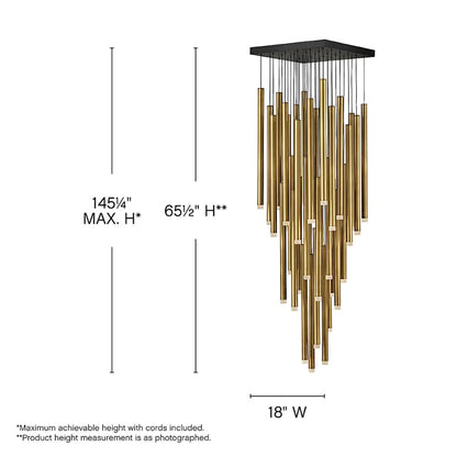 Fredrick Ramond Harmony 36 Light 18" Wide LED Multi Light Pendant