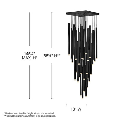 Fredrick Ramond Harmony 36 Light 18" Wide LED Multi Light Pendant