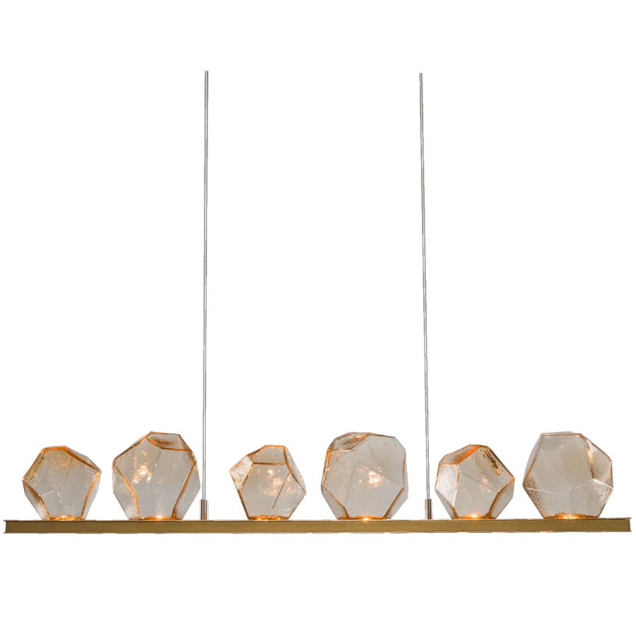Hammerton Studio Gem 44" Wide 10 Light Hand Blown Glass LED Linear Suspension