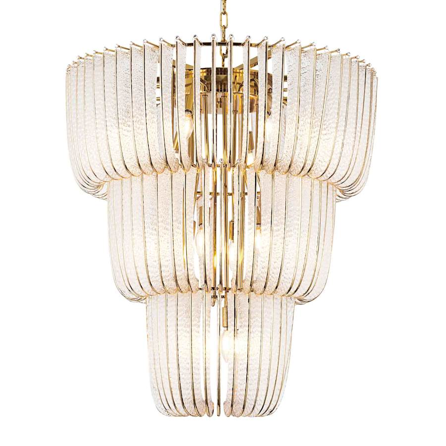 Golden Lighting Shahi 17 Light 30" Wide Waterfall Chandelier