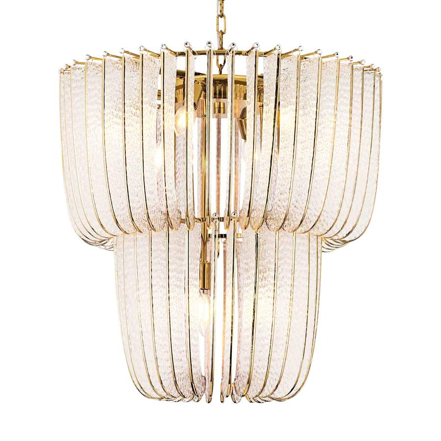 Golden Lighting Shahi 9 Light 22" Wide Waterfall Chandelier