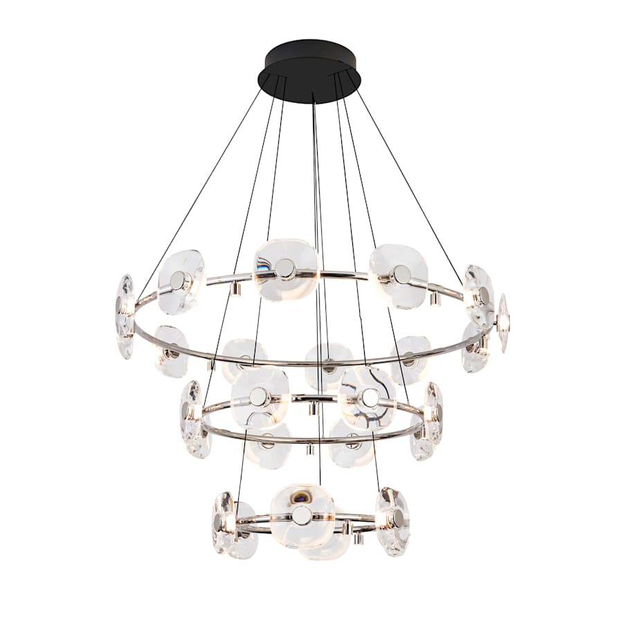 Golden Lighting Celestia 39 Light 49" Wide LED Crystal Ring Chandelier