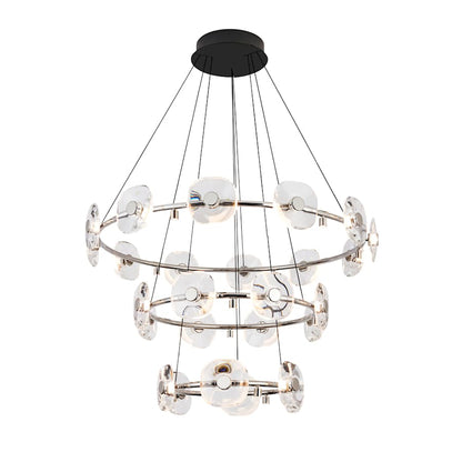Golden Lighting Celestia 39 Light 49" Wide LED Crystal Ring Chandelier