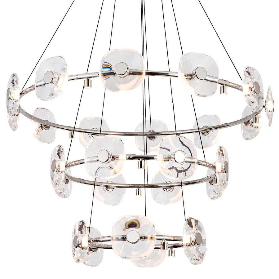 Golden Lighting Celestia 39 Light 49" Wide LED Crystal Ring Chandelier