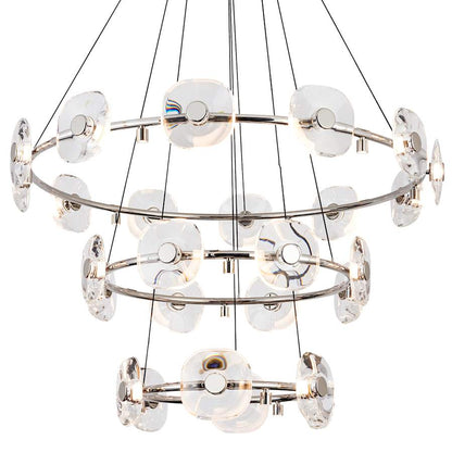 Golden Lighting Celestia 39 Light 49" Wide LED Crystal Ring Chandelier