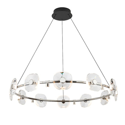 Golden Lighting Celestia 18 Light 49" Wide LED Crystal Ring Chandelier